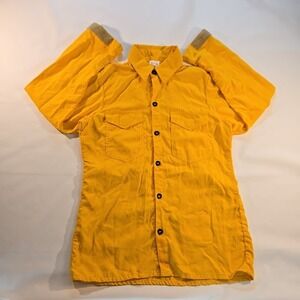 VTG Crew Boss Firefighter Protective Shirt Yellow Long Sleeve Size S Made in USA
